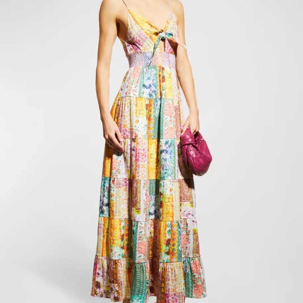 Alice + Olivia Karolina Patchwork Maxi Dress - Picture 2 of 5